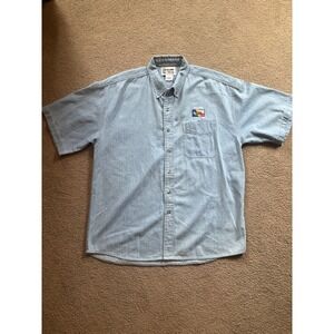 Most Wanted Made On Earth By Humans Mens Extra Large Denim Button Down Skater